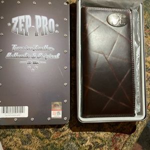 Zep -Pro Genuine leather authentic  man’s wallet  Alabama Crimson Tide
